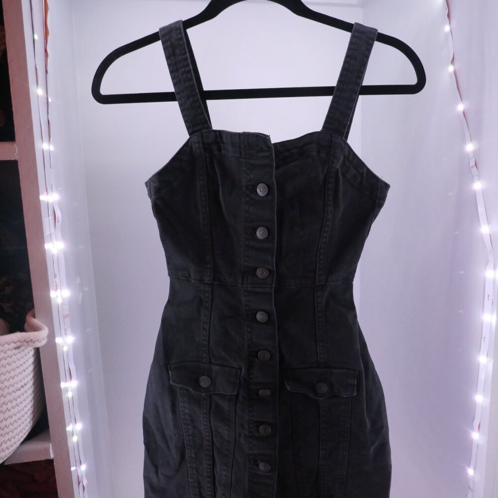 H&M Black Denim Dress XXS